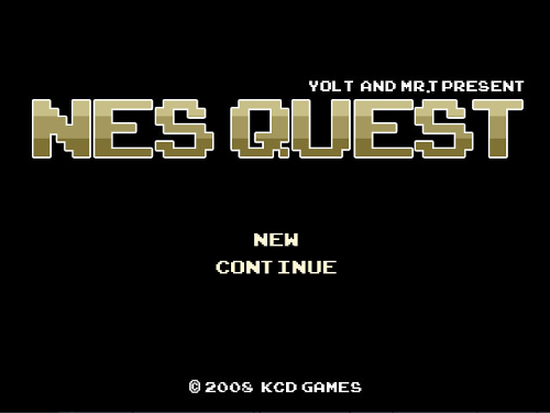 The title screen.