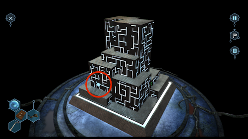 Approximate location of the hidden button.