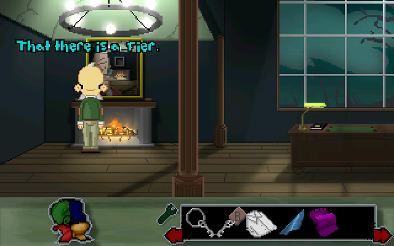 A fier in a fierplace.